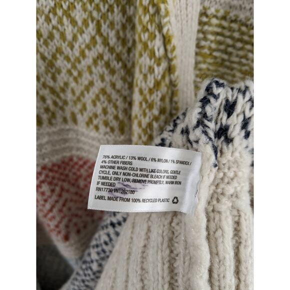 Universal Thread Wool Blend Long Cardigan S Multicolored Stripe Open Front Layer - Picture 5 of 8